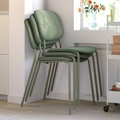 VIHALS / VIHALS Table and 4 chairs, white white/green Tibbleby grey-green, 107 cm