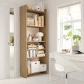 LÅDMAKARE Storage combination, with 1 shelf insert/oak effect, 81x35x212 cm