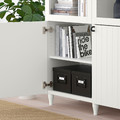 BESTÅ Storage combination w glass doors, white Sutterviken, Sindvik white clear glass, 120x42x202 cm