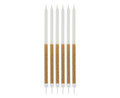 Candles 14.5X0.6cm 16pcs, glitter gold