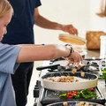 SLÄTROCKA Cookware kit with detachable handle, frying pan stainless steel