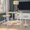 MITTZON Conference table, birch veneer/white, 140x108x105 cm