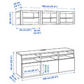 BESTÅ TV storage combination/glass doors, 180x42x192 cm
