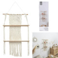 Wall Shelf Boho, beige macrama