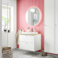 HAVBÄCK / ORRSJÖN Wash-stnd w drawers/wash-basin/tap, white/bamboo, 82x49x71 cm