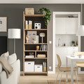 LÅDMAKARE Storage combination, with 1 shelf insert/oak effect, 81x35x212 cm