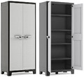 Outdoor/Workshop High Cabinet, Multi-use, XL tall, black-grey