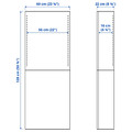 BESTÅ Wall cabinet with 2 doors, white/Fällsvik anthracite, 60x22x128 cm