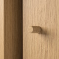 LÅDMAKARE Storage combination w sliding doors, with 11 shelves/oak effect, 198x35x212 cm
