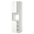 METOD High cab f oven w 2 doors/shelves, white/Ringhult white, 60x60x220 cm