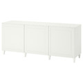 BESTÅ Storage combination with doors, white, Smeviken/Kabbarp white, 180x42x74 cm
