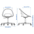 ELDBERGET / MALSKÄR Swivel chair, beige/white