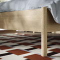 TONSTAD Bed frame, oak veneer/Leirsund, 140x200 cm