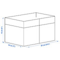 DRÖNA Box, set of 3, blue, 18x25x15 cm