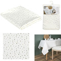 Tablecloth Star Dore 140x250cm, white/gold