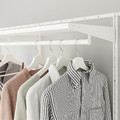SKYTTA / BOAXEL Walk-in wardrobe with sliding doors, aluminium/Auli mirror glass, 251x115x205 cm