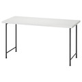LAGKAPTEN / SPÄND Desk, white/black, 140x60 cm