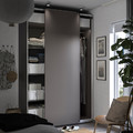 PAX / HASVIK Wardrobe, dark grey/dark grey, 150x66x236 cm