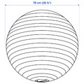GULLSUDARE Pendant lamp shade, white/handmade, 70 cm