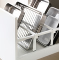 METOD / MAXIMERA Hi cab f ov/combi ov w dr/2 drwrs, white/Bodbyn grey, 60x60x200 cm