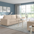 VIMLE 3-seat sofa, with wide armrests/Hallarp beige