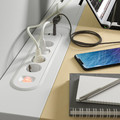 MITTZON Desk sit/stand, electric birch veneer/white, 160x80 cm