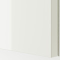HASVIK Pair of sliding doors, high-gloss white, 150x236 cm
