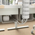 MITTZON Desk sit/stand, electric birch veneer/white, 140x80 cm