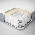 MALM Bed frame with mattress, white stained oak veneer/Vesteröy firm, Standard Single