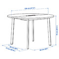MITTZON Conference table, round walnut veneer/white, 120x75 cm