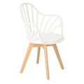 Chair with Armrests Sirena, white