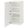 PLATSA Storage combination with doors, white/Fonnes white, 60x57x123 cm