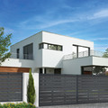 Double Swing Gate 400 x 150 cm, galvanized, anthracite