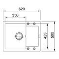 Franke Kitchen Sink Maris 611-62, stone grey