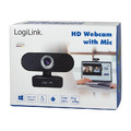 LogiLink HD Webcam with Microphone USB, black