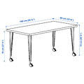 LAGKAPTEN / KRILLE Desk, white anthracite/black, 140x60 cm