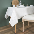 Tablecloth Star Dore 140x250cm, white/gold