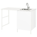 ENHET Storage combination for laundry, white, 139x63.5x87.5 cm