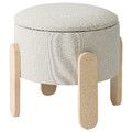 FÖRLUNDA Pouffe, with storage/Vissle beige