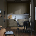 METOD High cabinet with cleaning interior, white/Havstorp brown-beige, 60x60x200 cm