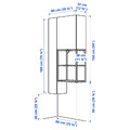 ENHET Storage combination for laundry, white/oak effect, 90x32x180 cm