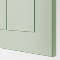 METOD High cab f fridge/freezer w 3 doors, white/Stensund light green, 60x60x220 cm