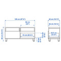 BESTÅ TV bench with drawers, dark grey/Lappviken/Stubbarp dark grey, 120x42x48 cm