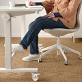 MITTZON Foldable table with castors, white, 140x70 cm