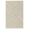 FULLMAKT Rug flatwoven, in/outdoor, beige/mélange, 60x90 cm