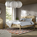 TONSTAD Bed frame, oak veneer/Leirsund, 140x200 cm
