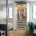 PAX / LINNABERG Wardrobe combination, white/patterned, 100x60x236 cm
