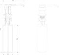GoodHome Soap/Liquid Dispenser Datil 23 x 13 cm, chrome