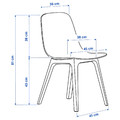 MARIEDAMM / ODGER Table and 4 chairs, black marble effect/anthracite, 105 cm