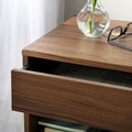 VIKHAMMER Bedside table, walnut veneer, 40x39 cm